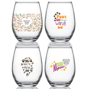Dogs I - 15oz Stemless Wine Glass