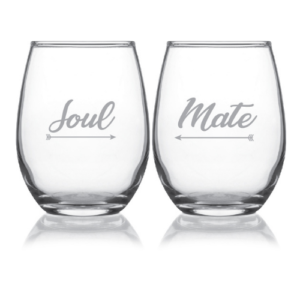 Soul Mate Set V1 - 15oz Stemless Wine Glasses