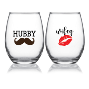 Soul Mate Set Y - 15oz Stemless Wine Glasses