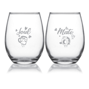 Soul Mate Set X1 - 15oz Stemless Wine Glasses