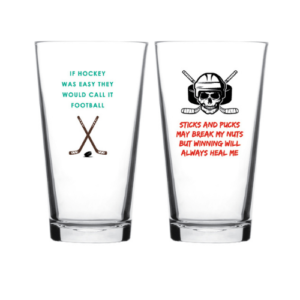 Hockey Dad Set Q - 20oz Beer Glasses