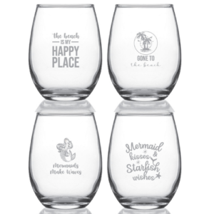 Beach Set B1 - 15oz Stemless Wine Glasses