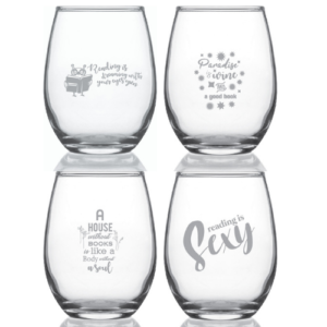 Reading Set AA1 - 15oz Stemless Wine Glasses